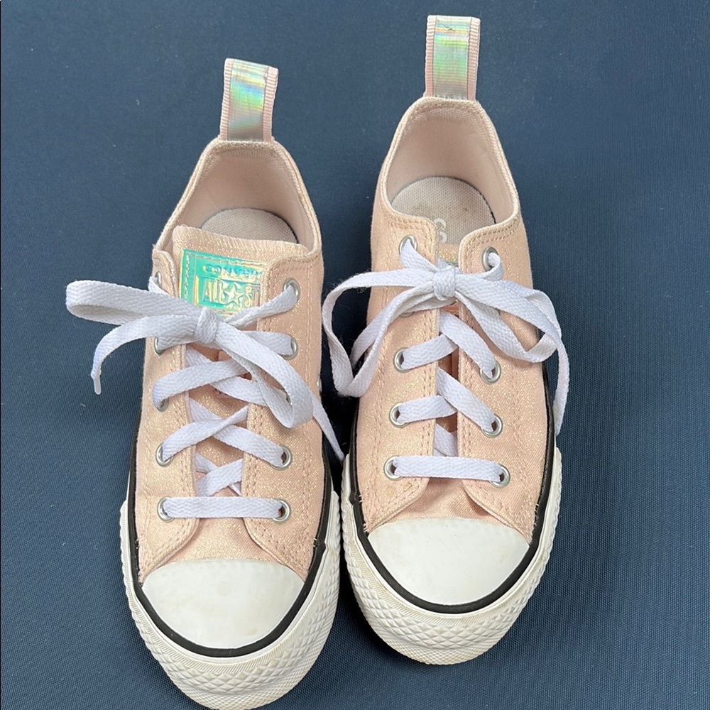 Converse Glitter Light Pink Sneakers with White Laces
